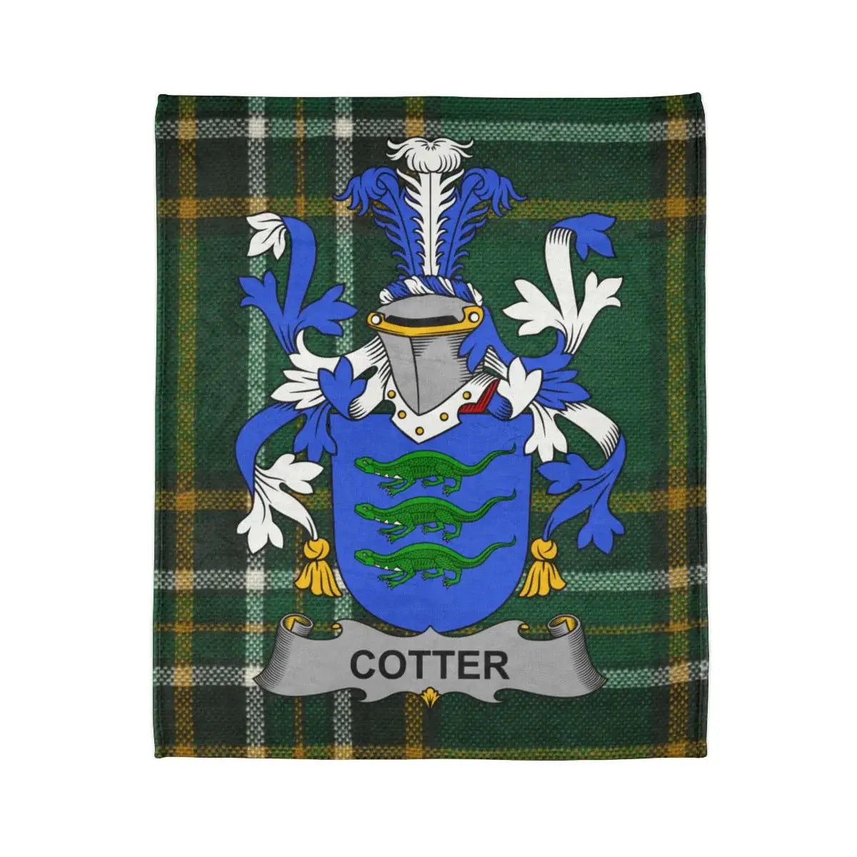 Cotter Family Crest Tartan Design Blanket