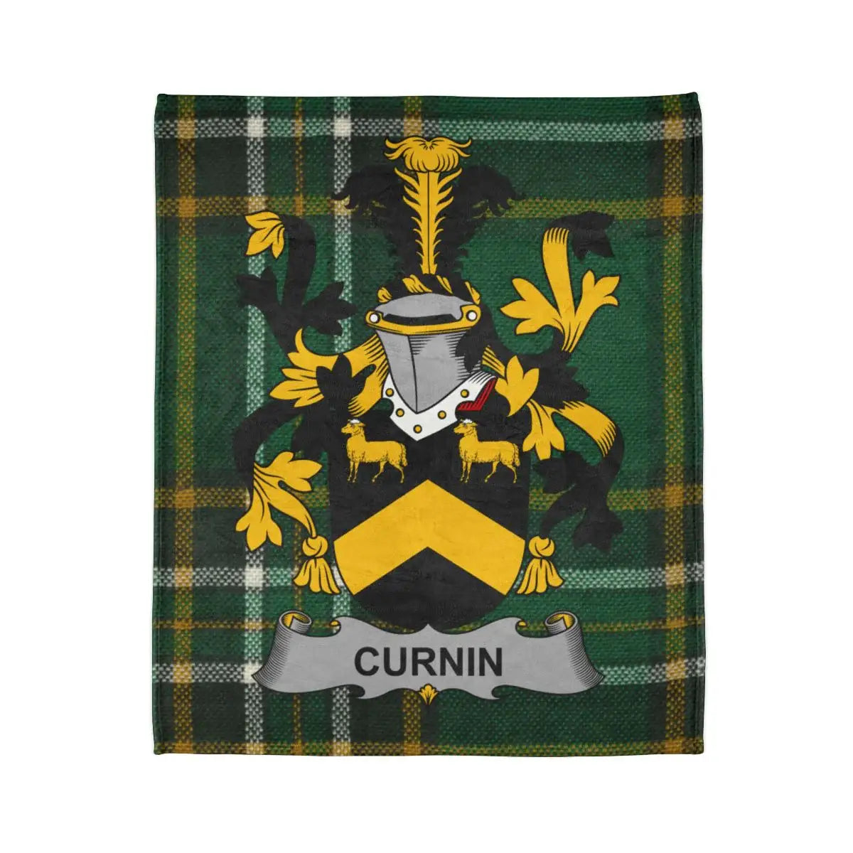 Curnin Tartan Plaid Family Crest Blanket