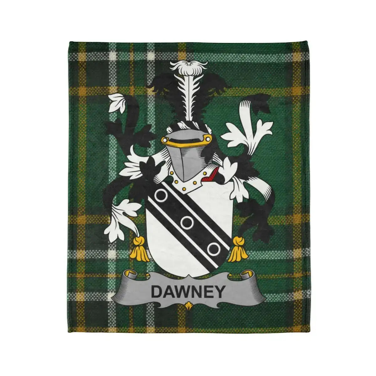 Dawney Family Crest Tartan Design Blanket