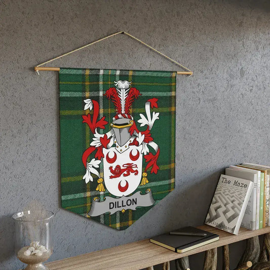 Dillon Plaid Banner with Family Crest product type