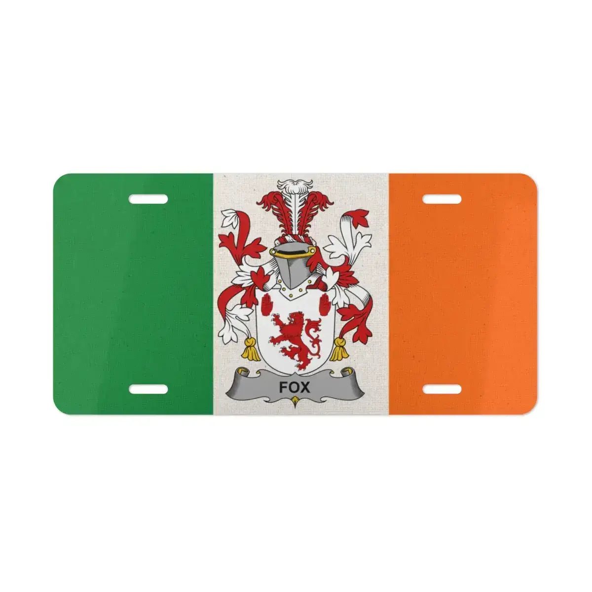 Fox Irish Heraldry Coat of Arms License Plate product