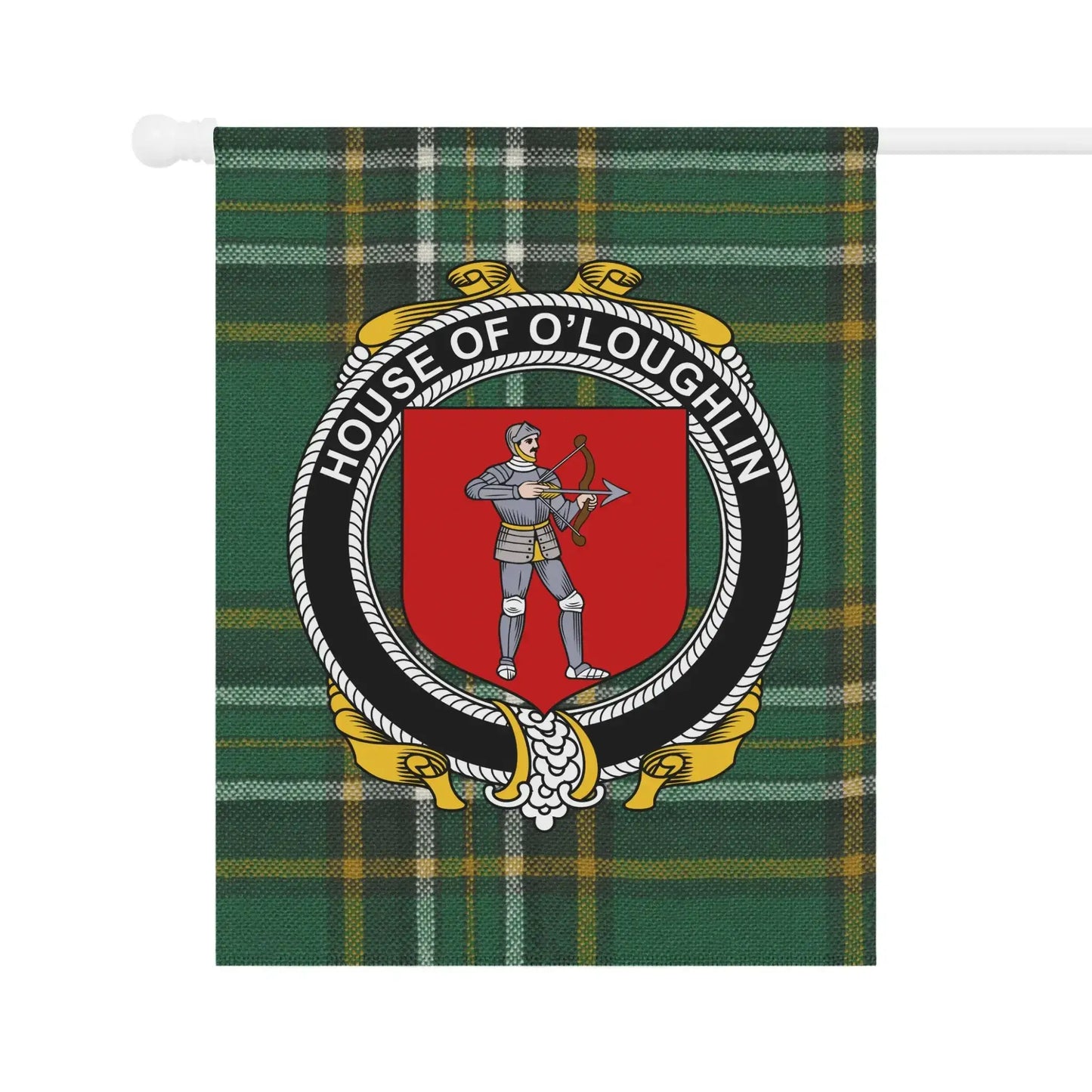 House Of O'Loughlin Green Tartan Banner