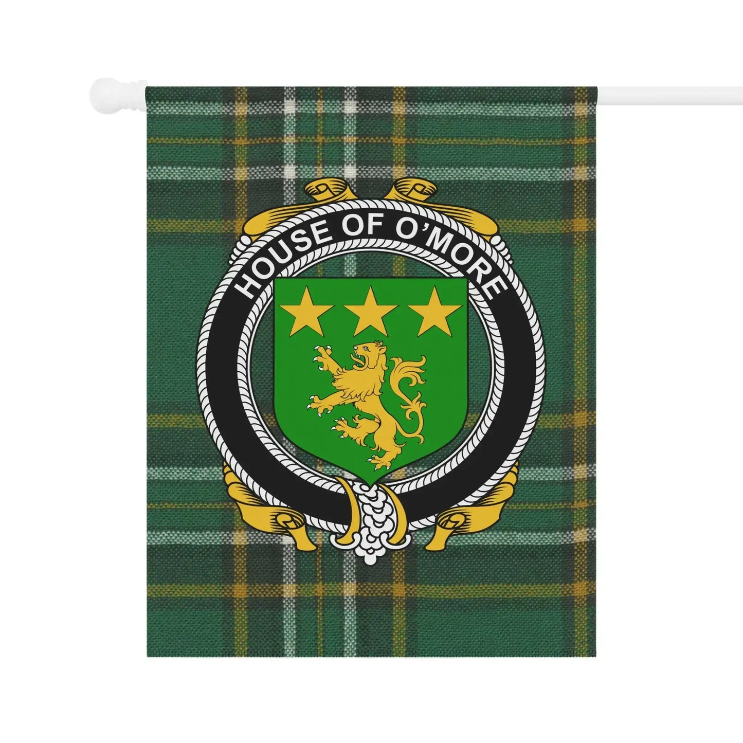 House of O'More Plaid Emblem Decorative Flag