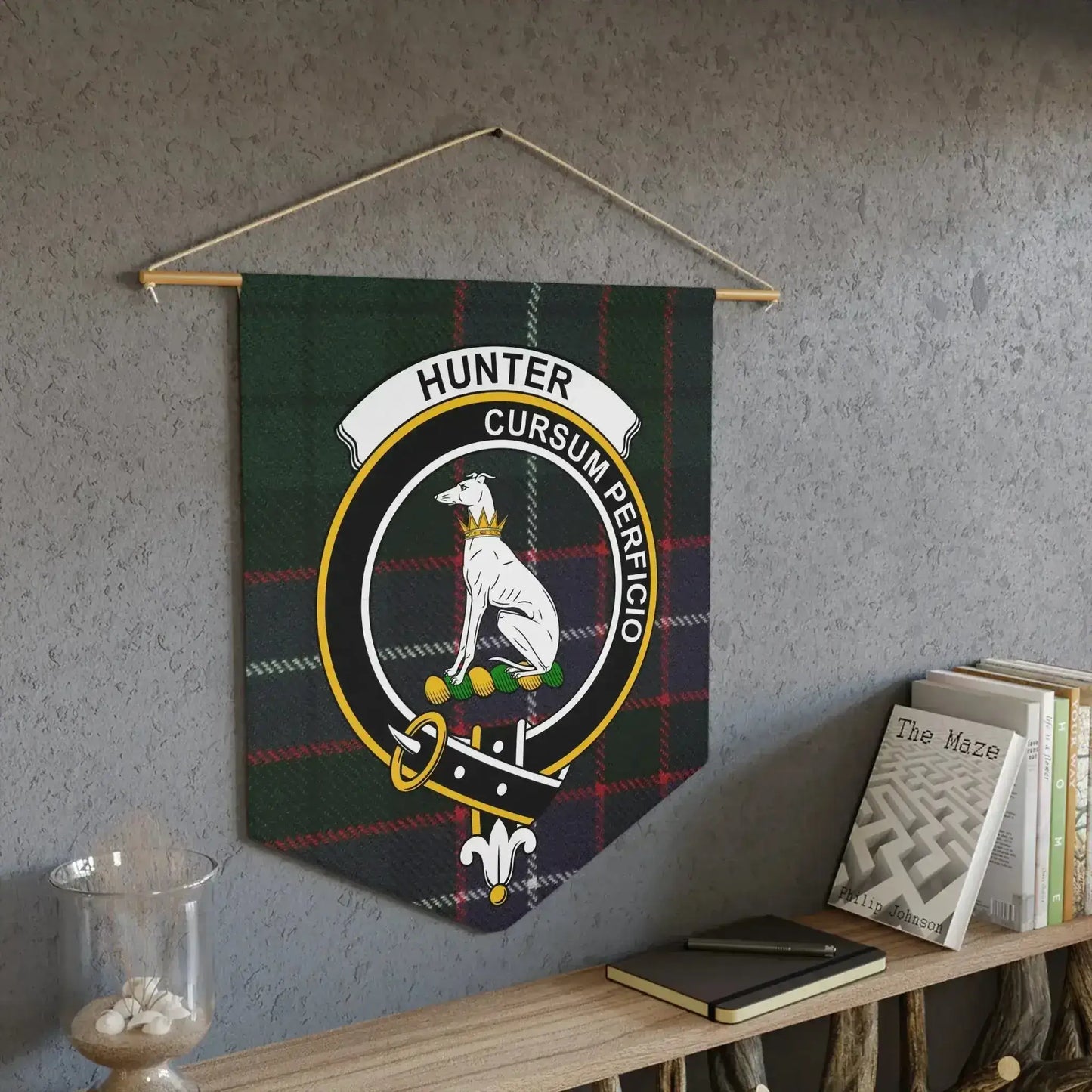 Hunter Clan Crest Tartan Pennant