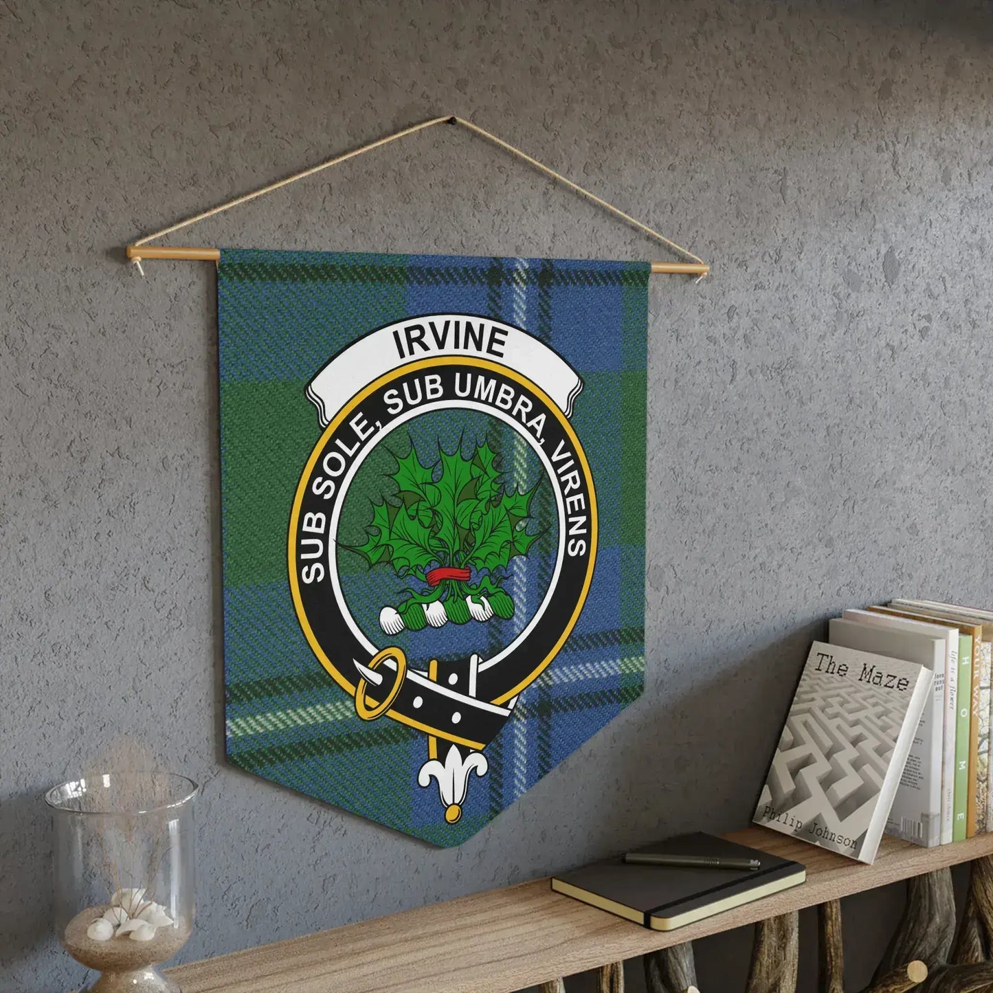 Irvine Clan Crest Tartan Wall Hanging Decor product type