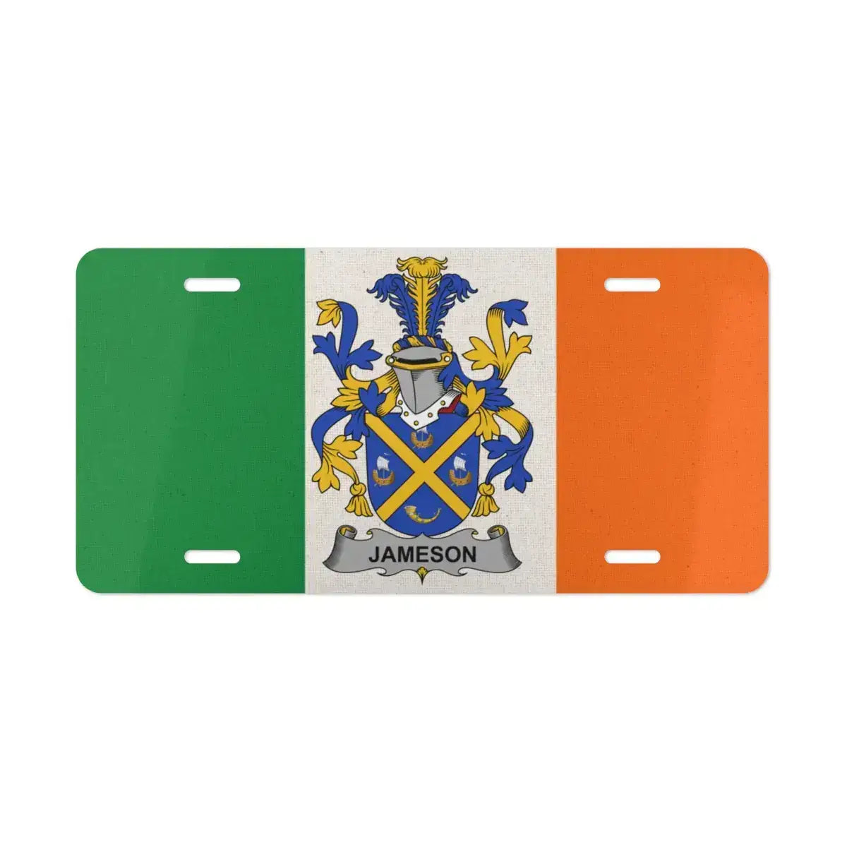 Irish Flag with Jameson Crest Design License Plate product