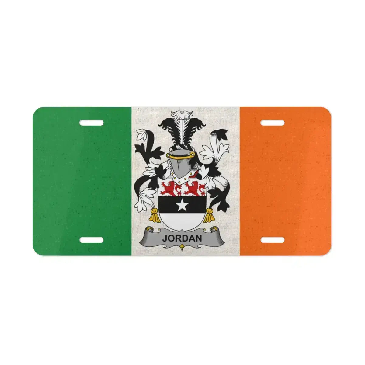 Ireland Flag Jordan Family Crest License Plate product