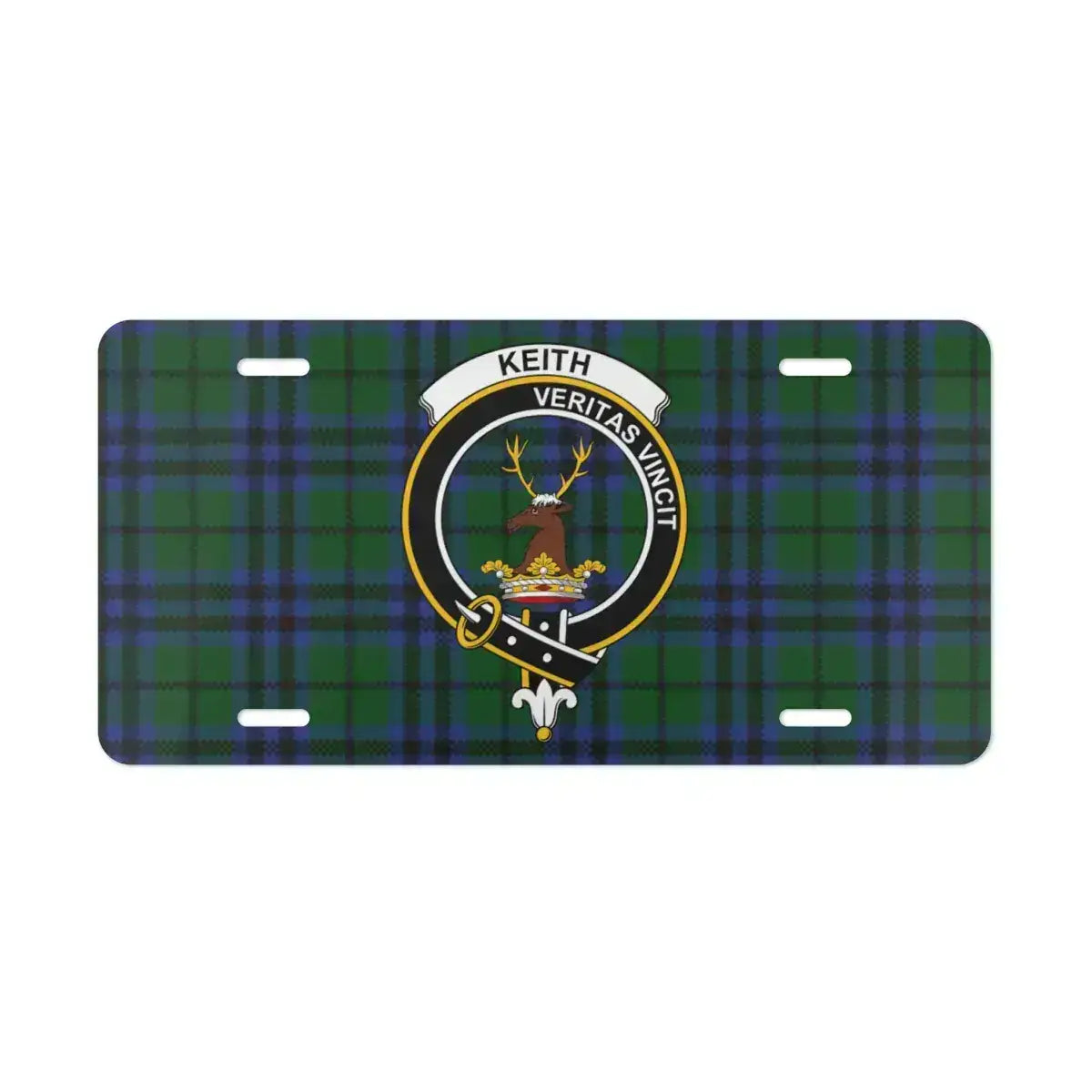 Keith Veritas Vincit Plaid Personalized License Plate product