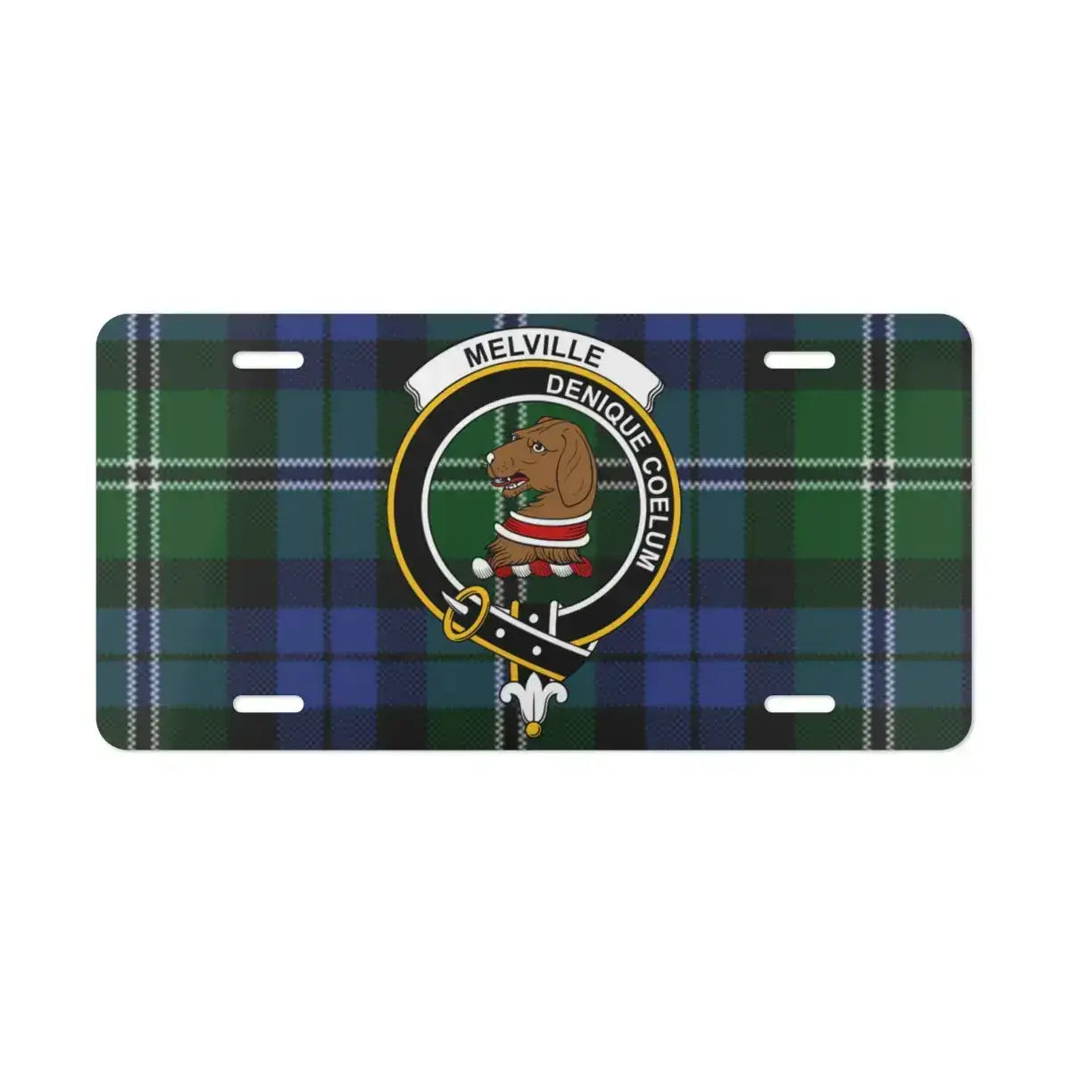 Melville Tartan License Plate with Custom Design product