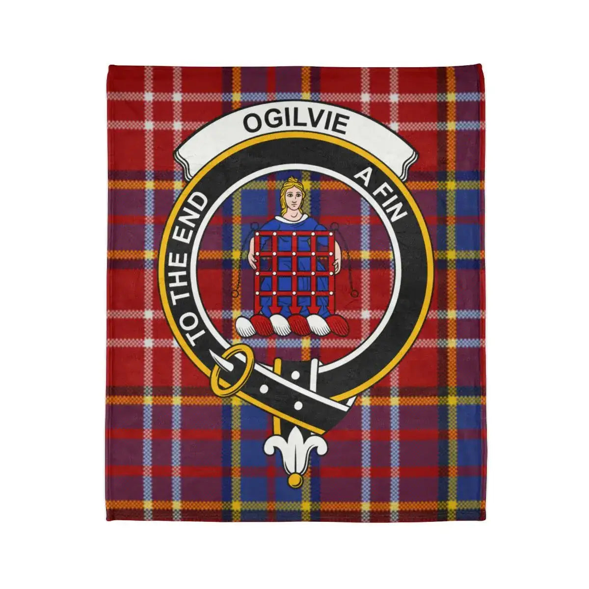 Ogilvie Clan Tartan Blanket Decorative Accent