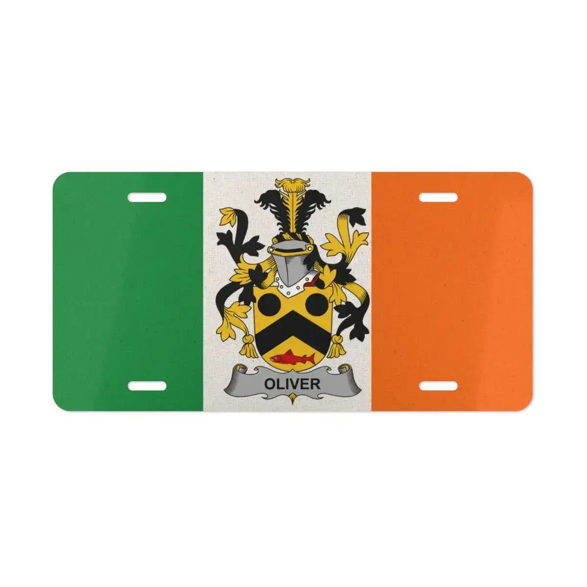 Oliver Coat of Arms Irish Flag License Plate product