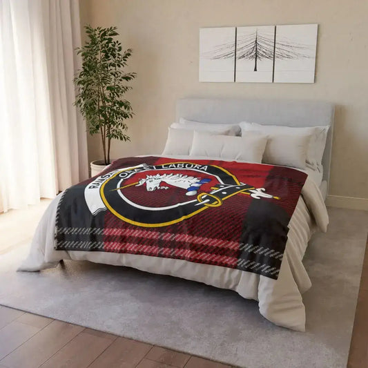 Cozy Scottish Clan Crest Blanket Bedding for Bedroom Decor