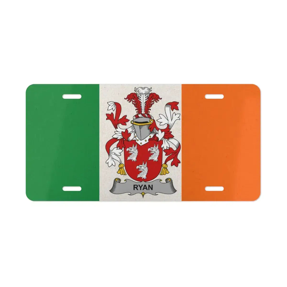 Ryan Family Crest Irish Flag License Plate product