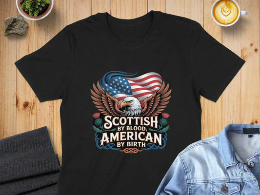 Scottish By Blood American By Birth t-shirt product type