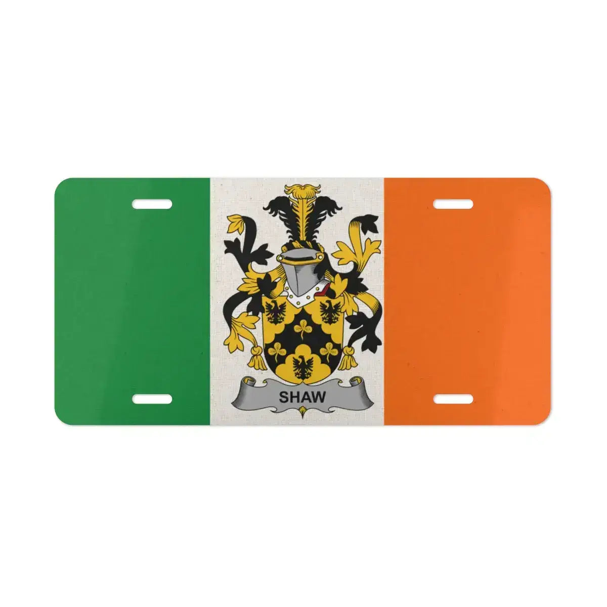 Shaw Irish Crest Custom License Plate product