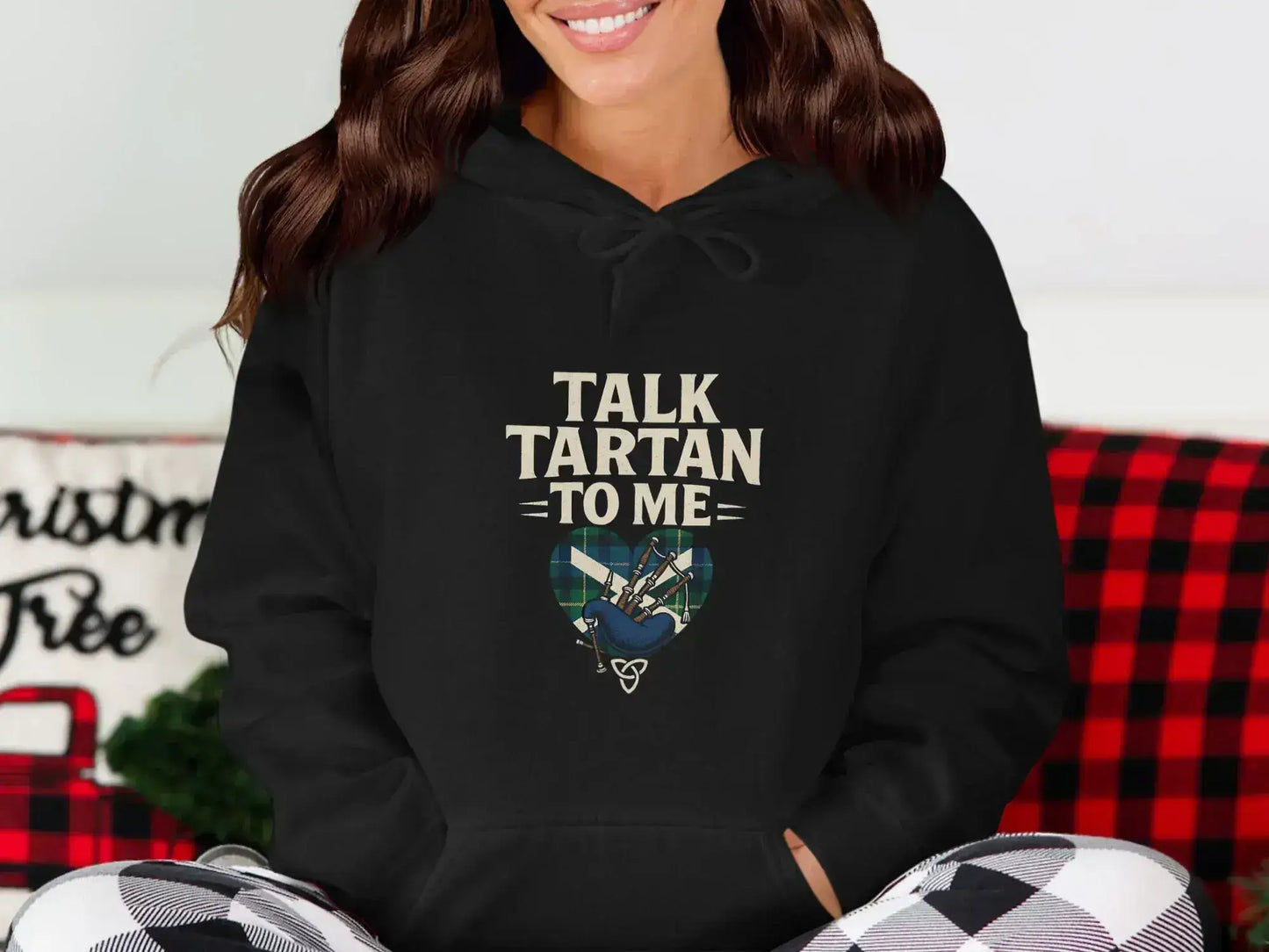 Talk Tartan To Me Heart Design Hoodie product