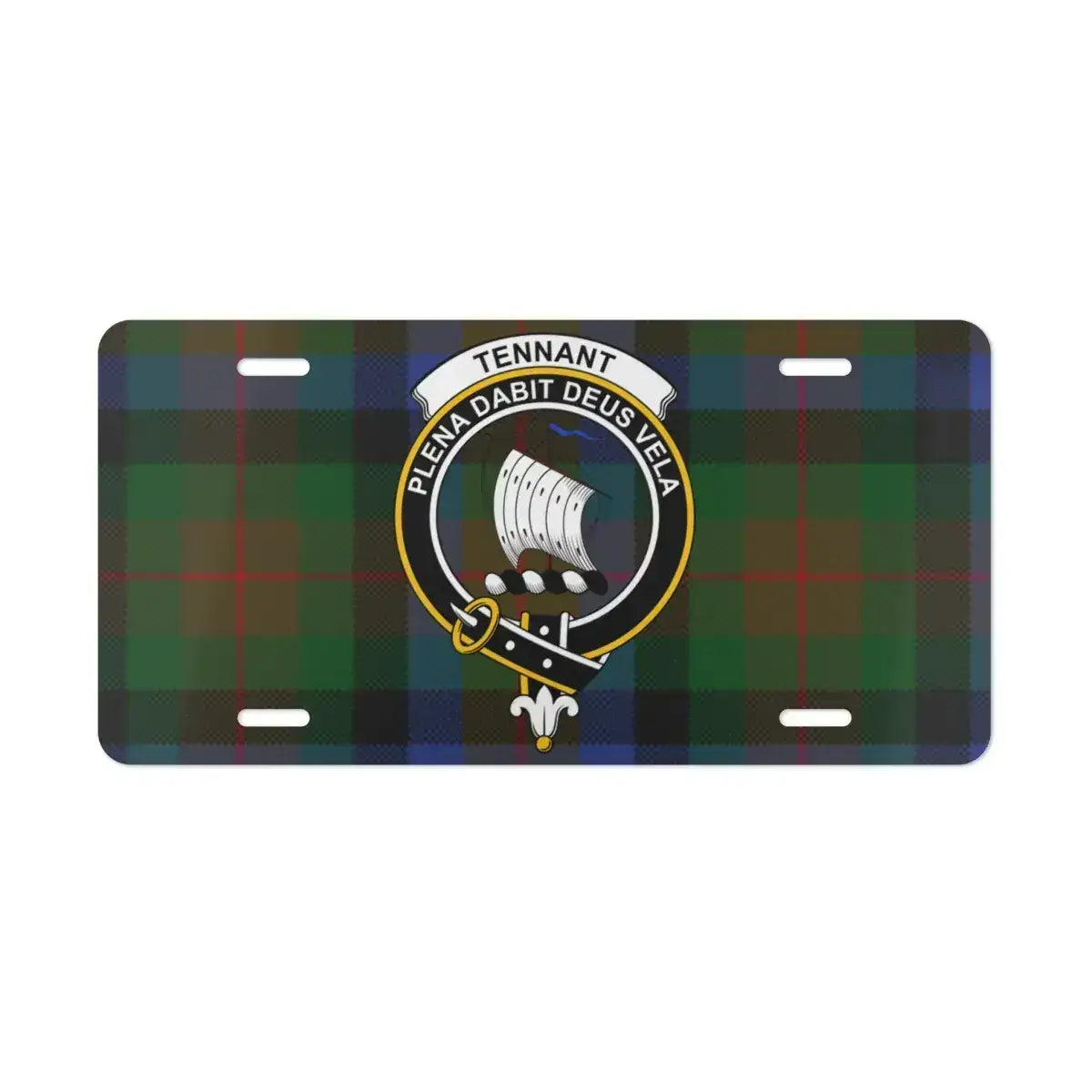 Scottish Clan Tennant Tartan Pattern License Plate product