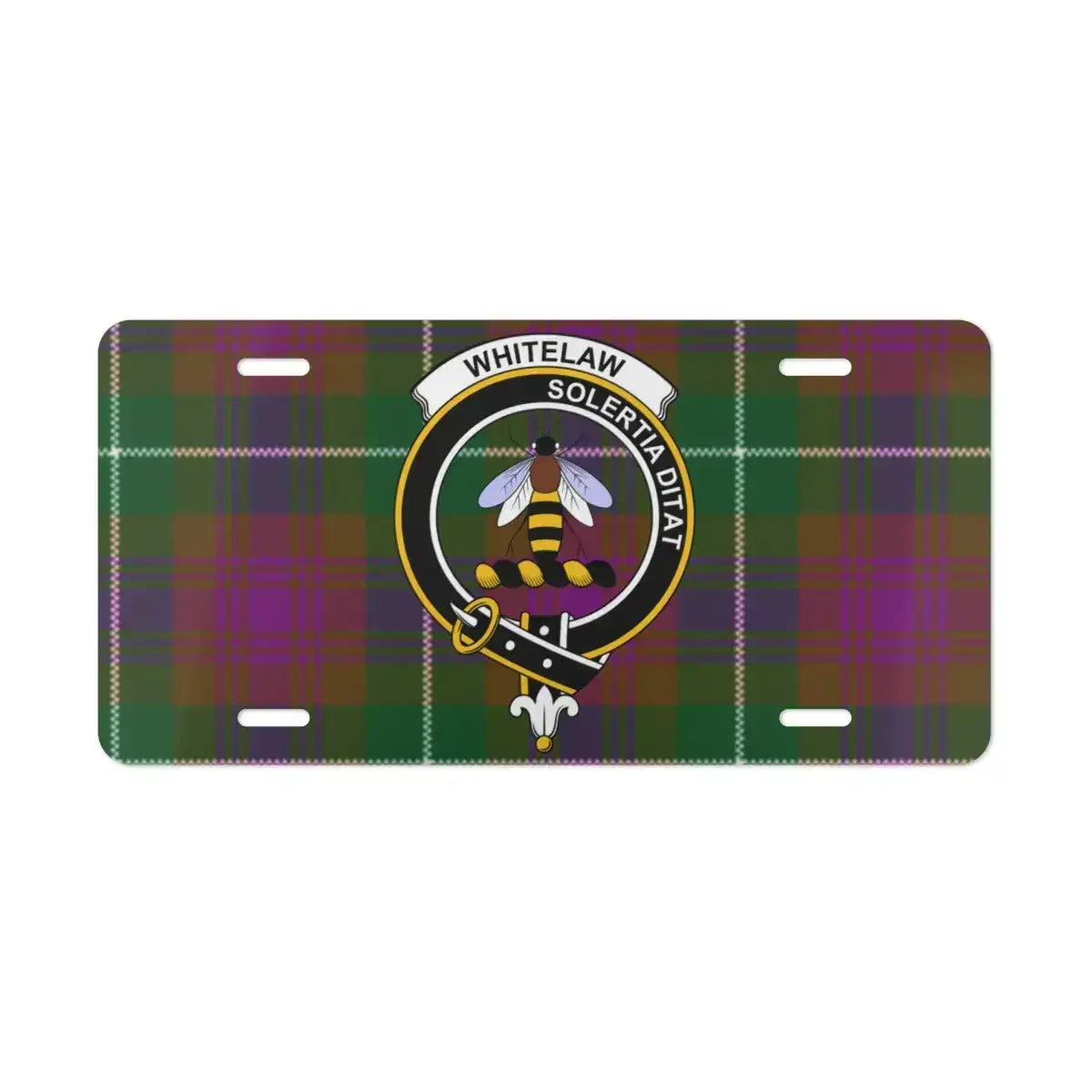 Whitelaw Solertia Dat Tartan License Plate product