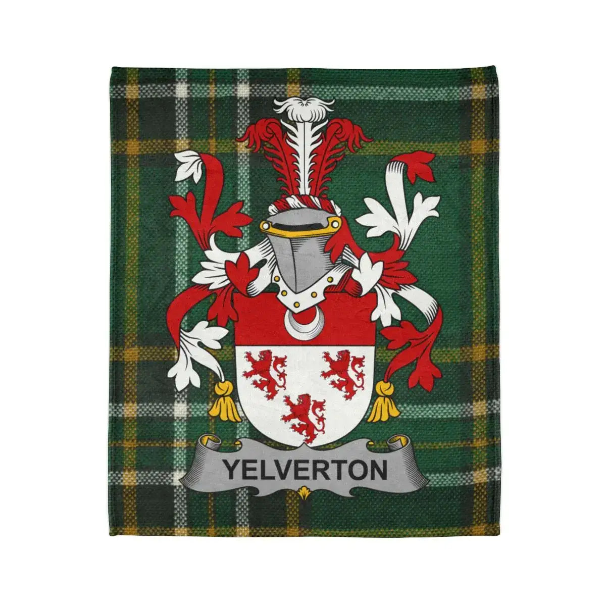 Yelverton Family Crest Tartan Pattern Blanket