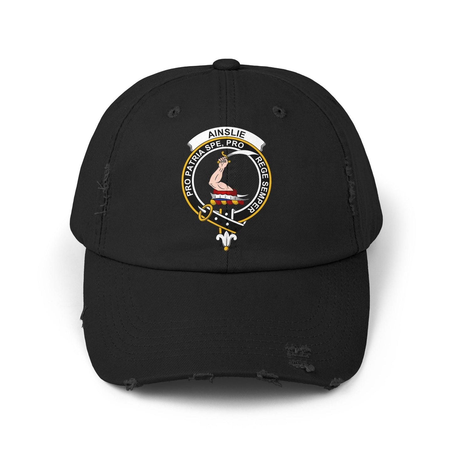 Ainslie Pro Patria Spe Pro Crescet Crest Baseball Cap - Celtic Ancestry Gifts