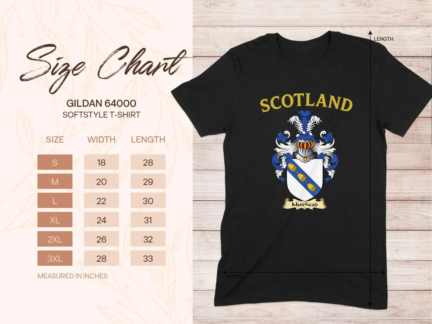 Scotland Family Crest Design on Black T-Shirt product