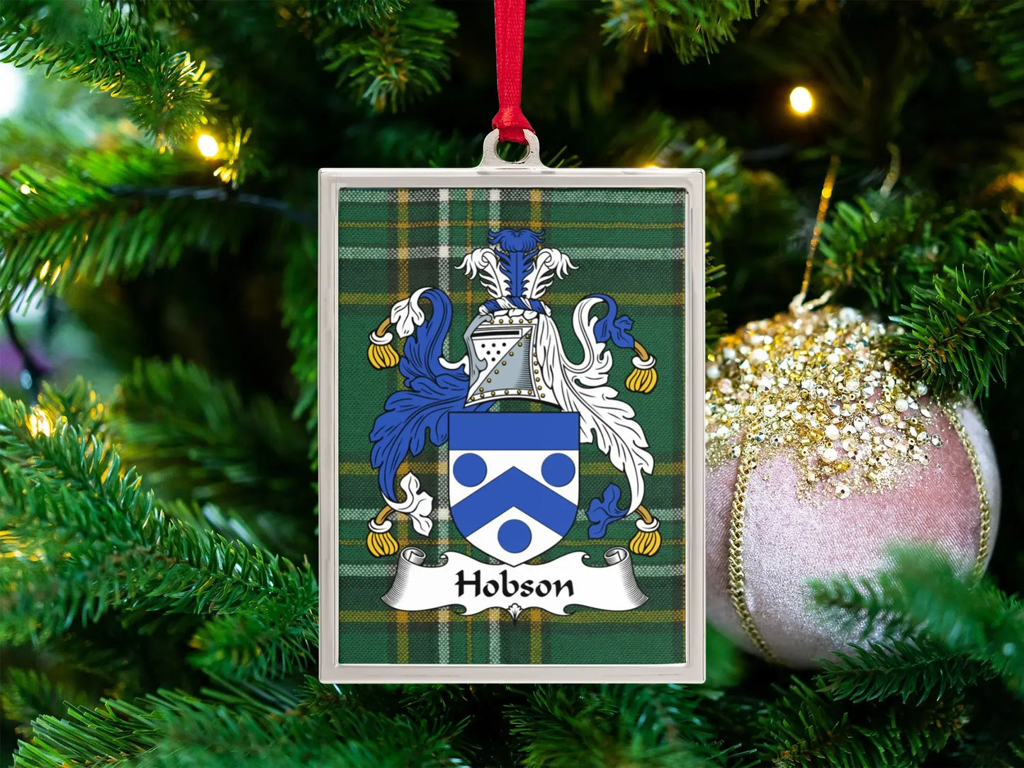 Personalized Family Crest Christmas Ornament product