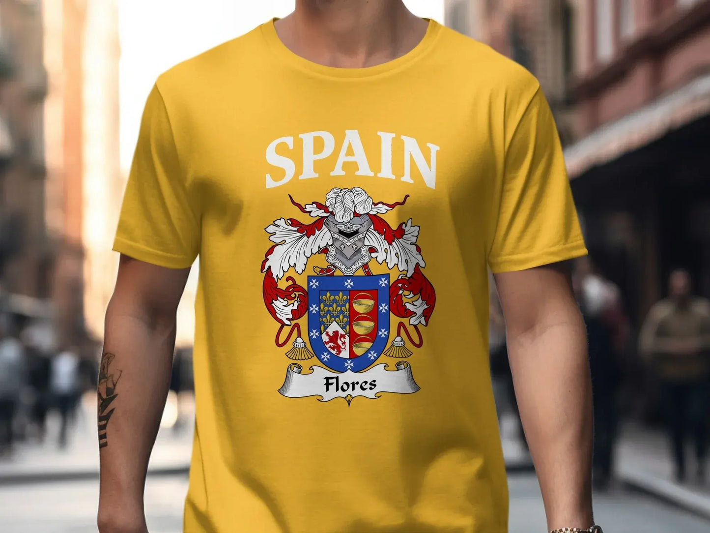 Spain Flores Family Crest Heritage T-shirt product