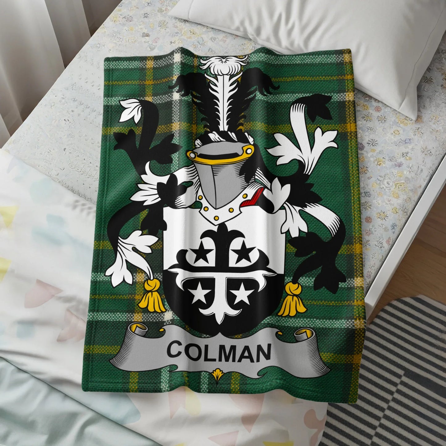 Colman Family Crest Tartan Pattern Blanket product