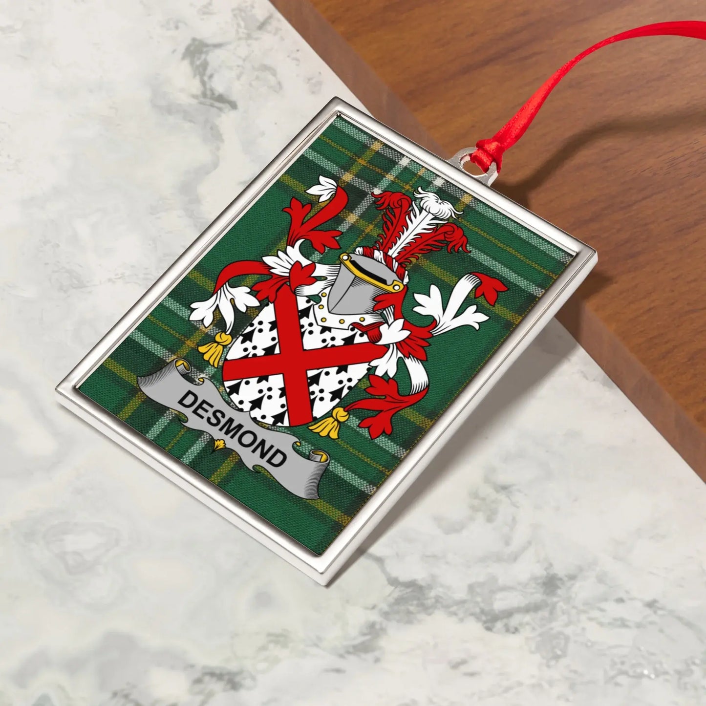 Personalized Desmond Family Crest Ornament product