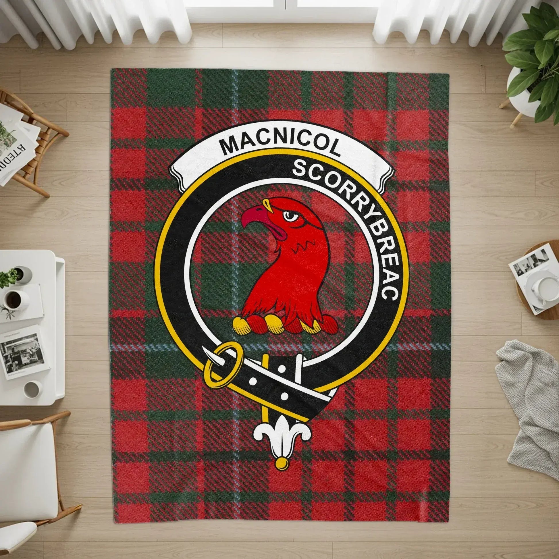 MacNicol Scorrybreac Crest Red Pattern Rug product