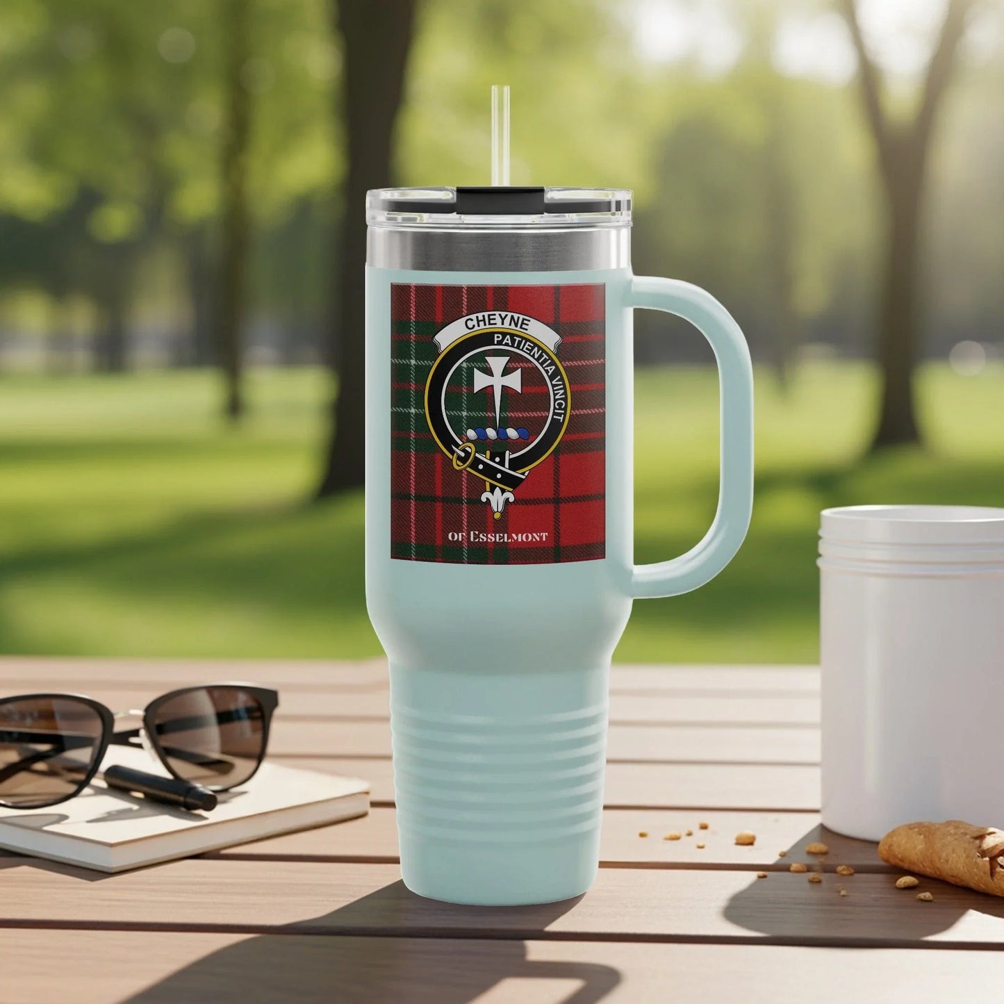 Custom Cheyne Clan Crest Stainless Steel Tumbler product