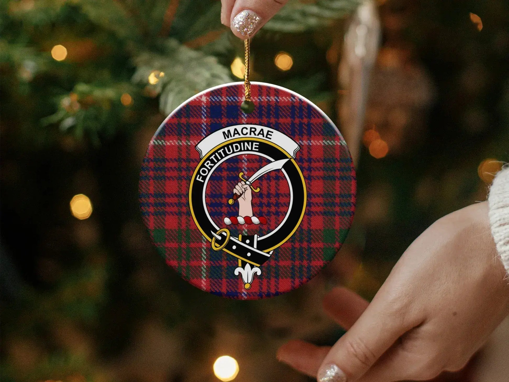 MacRae Fortitudine Clan Crest Christmas Ornament product