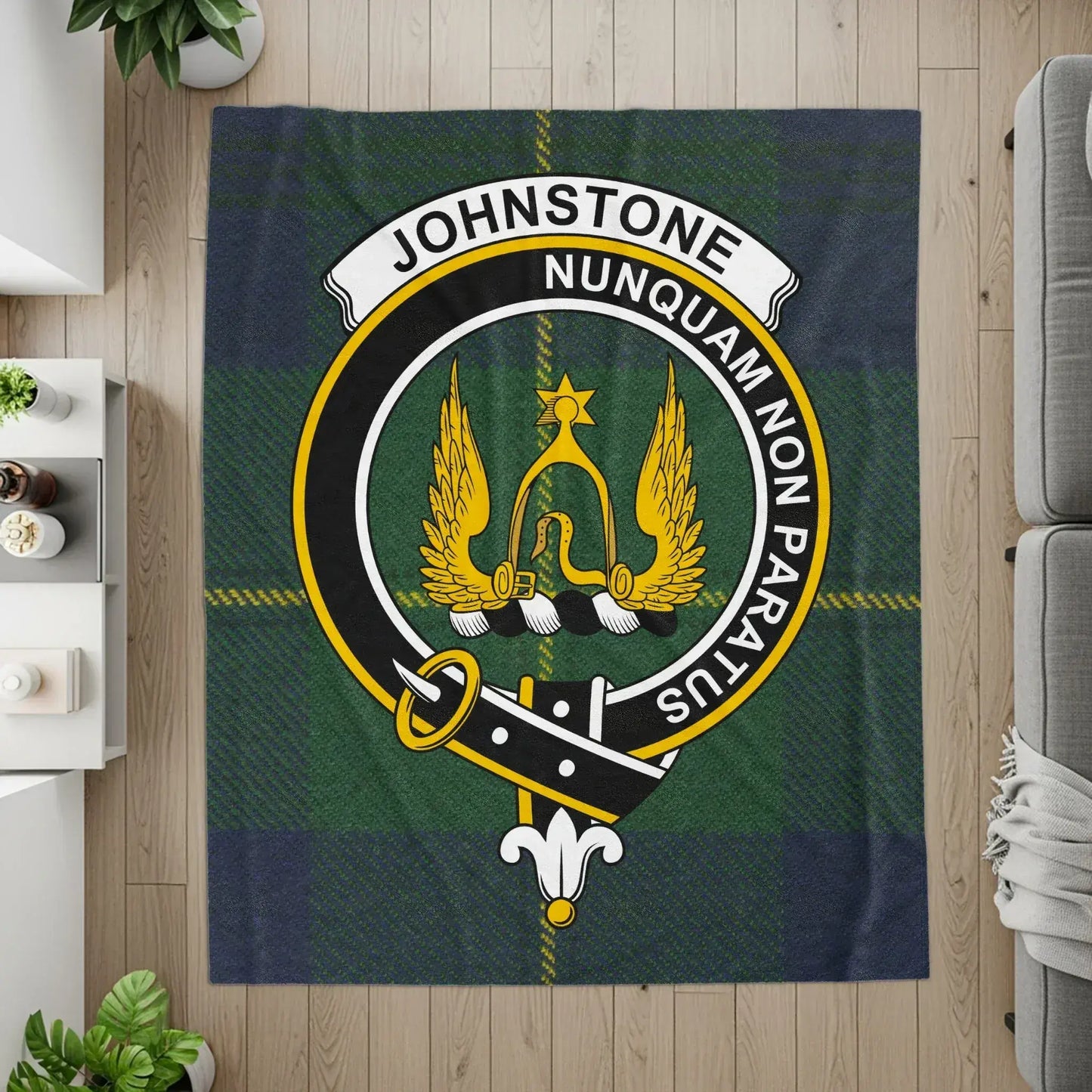 Johnstone Nunquam Non Paratus emblem blanket product