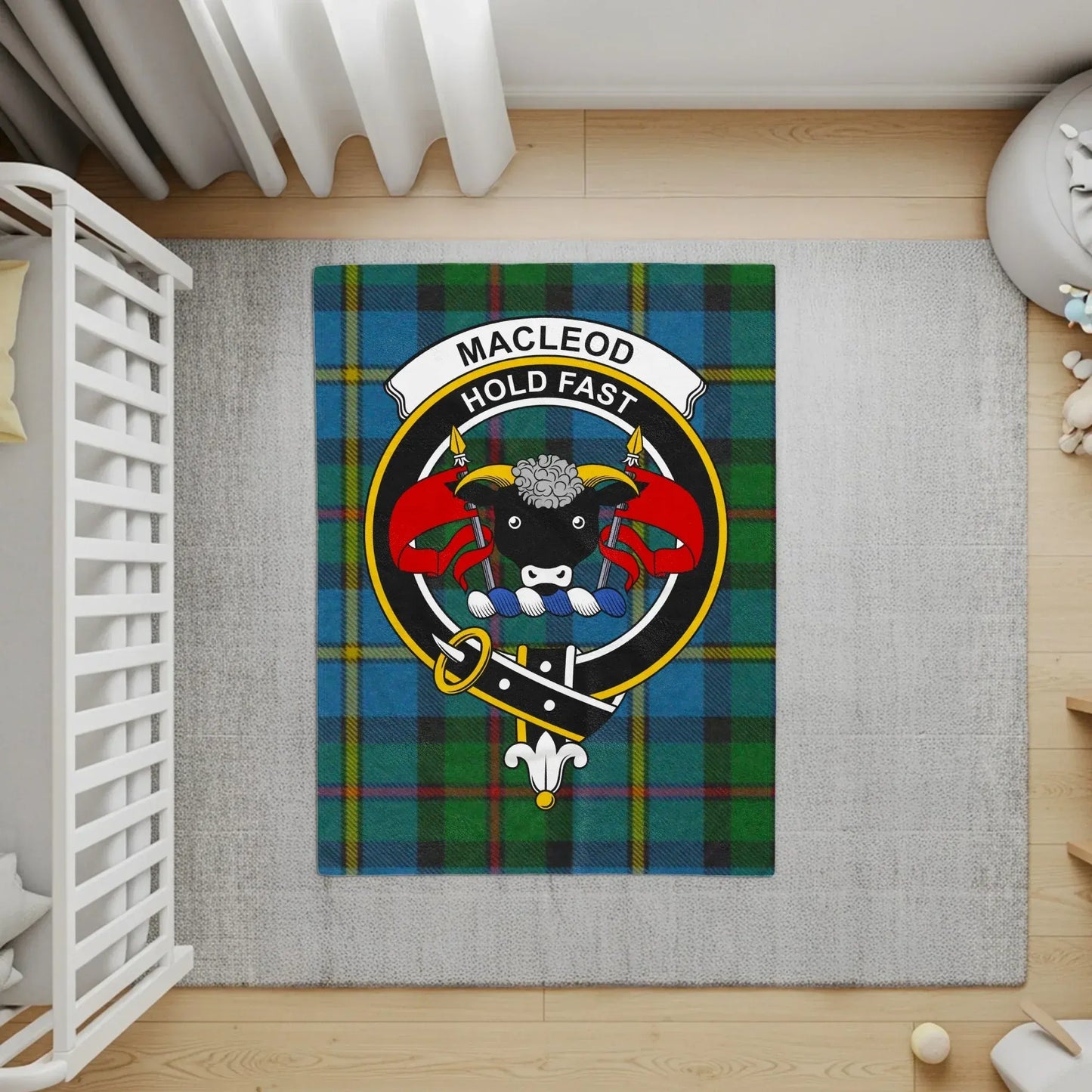 Macleod Hold Fast Tartan Personalized Rug product