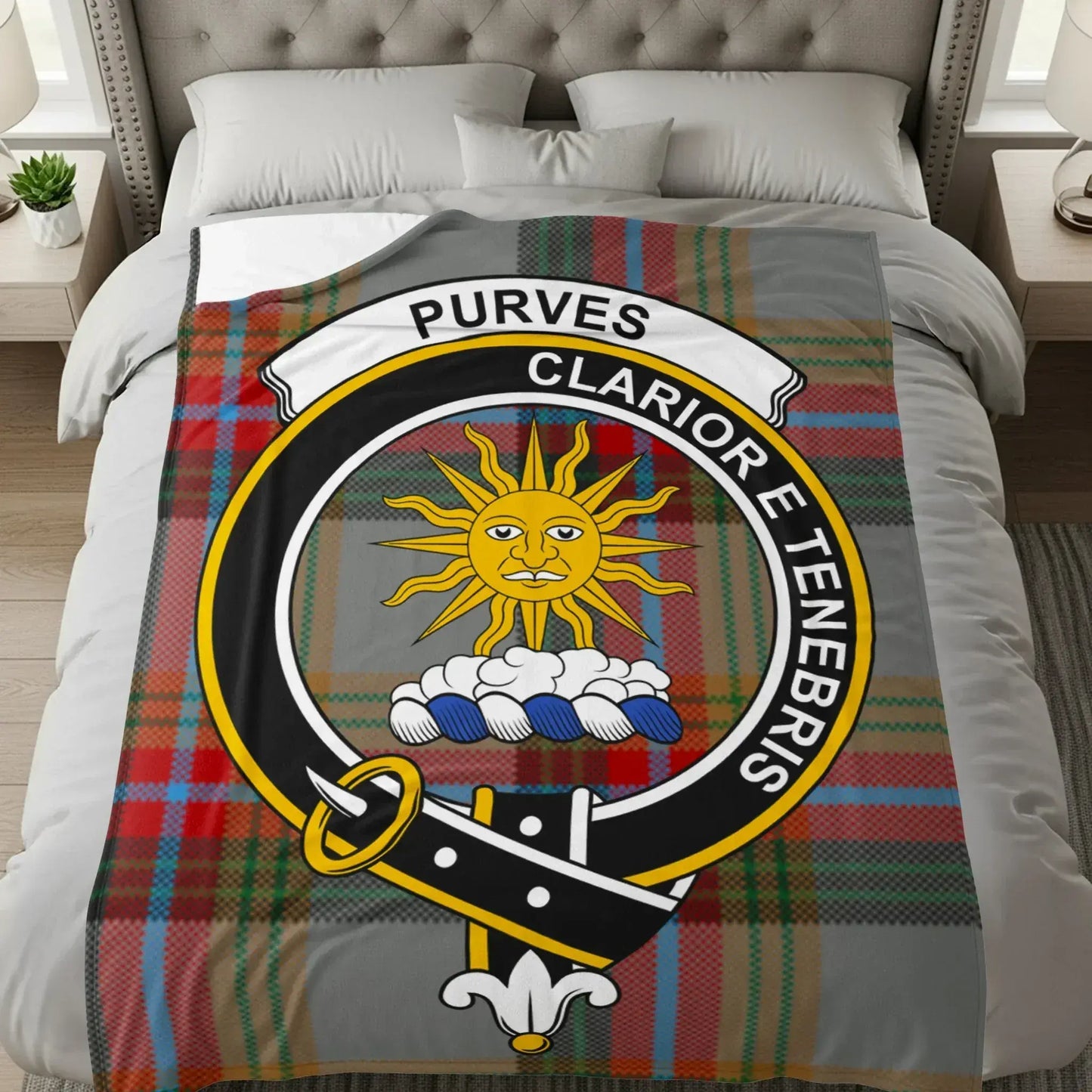 Purves Clarion E Tenebris Plaid Pattern Blanket product