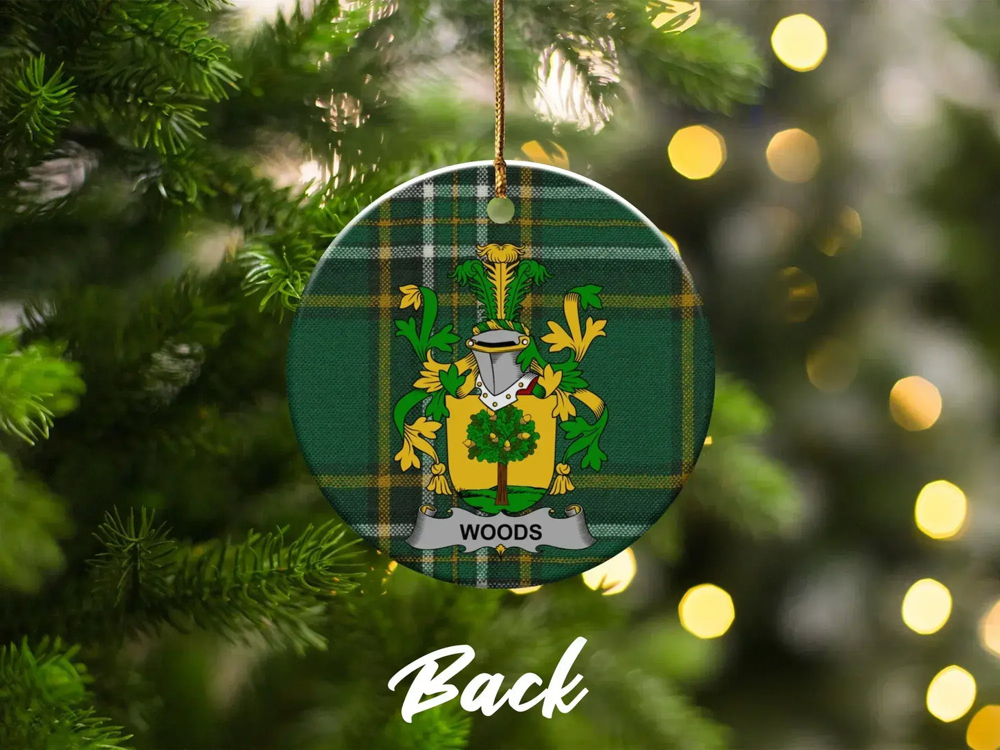 Personalized Family Crest Christmas Ornament product type