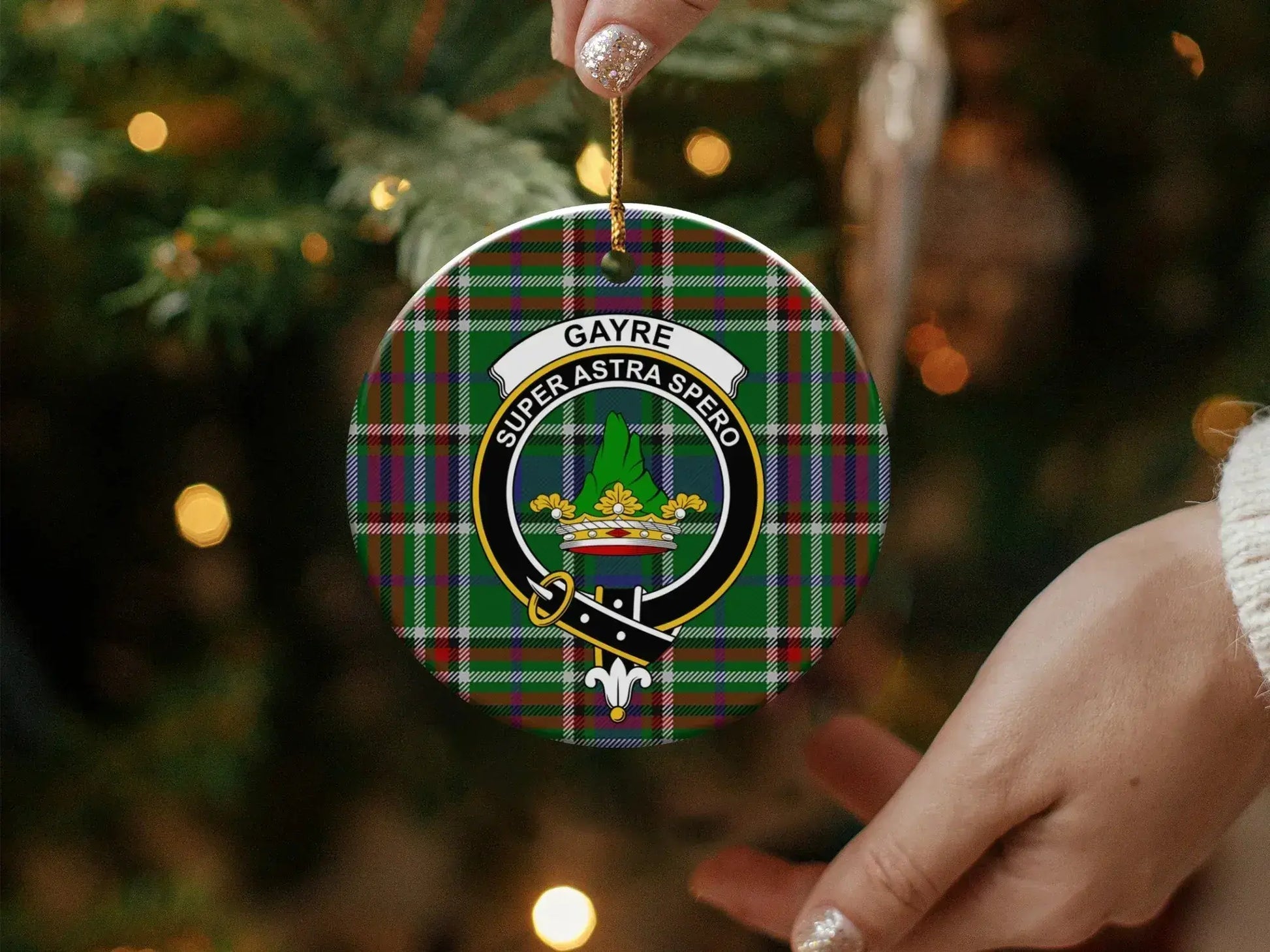 Family Crest Personalized Christmas Ornament product