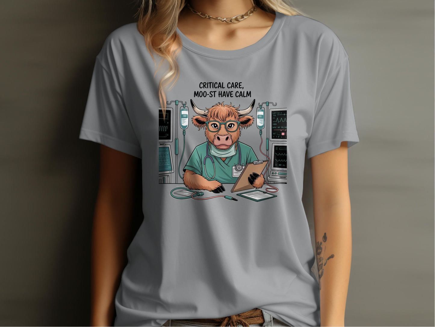 Critical Care Moo-st Have Calm Graphic T-Shirt - Celtic Ancestry Gifts