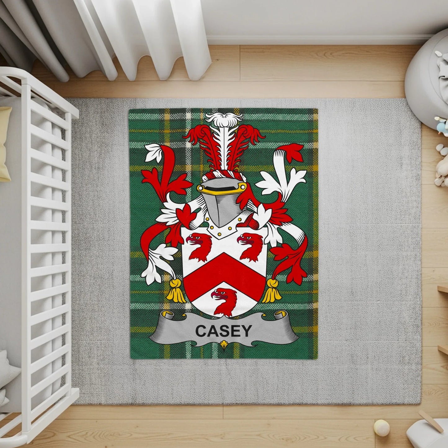 Custom Coat of Arms Name Emblem Personalized Rug product type