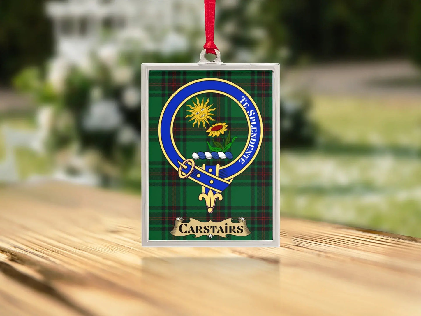 Family Crest Tartan Personalized Hanging Ornament product type