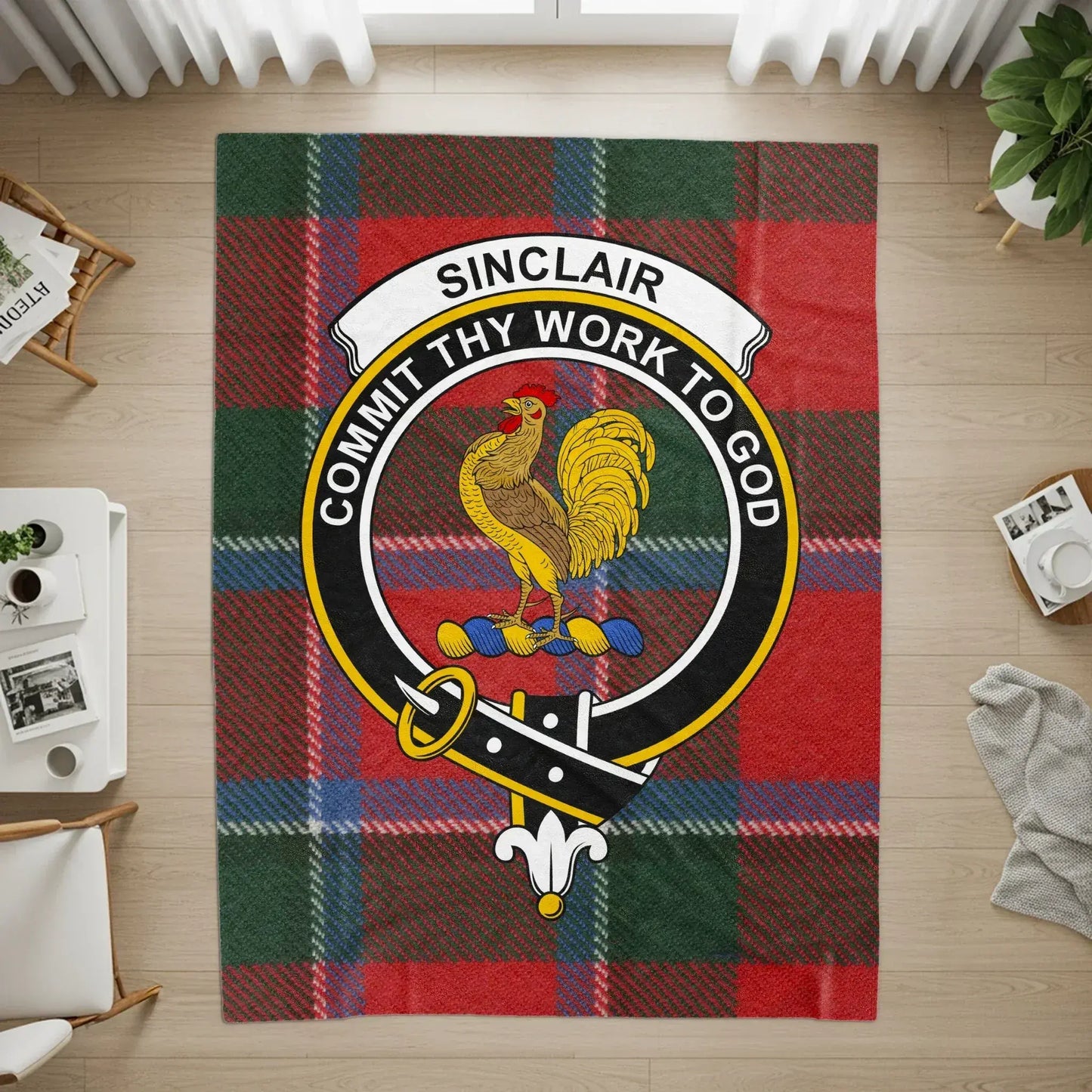 Sinclair Commit Thy Work to God Tartan Blanket product type
