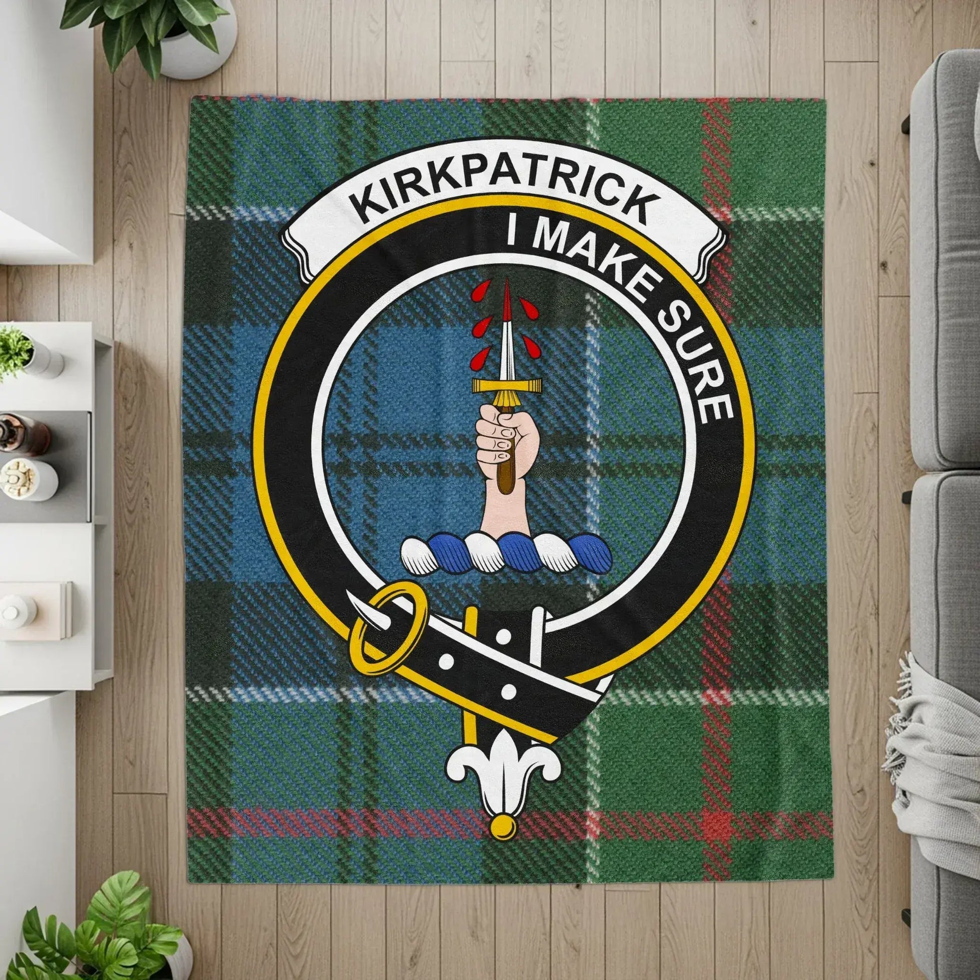 Kirkpatrick I Make Sure Clan Crest Tartan Blanket product