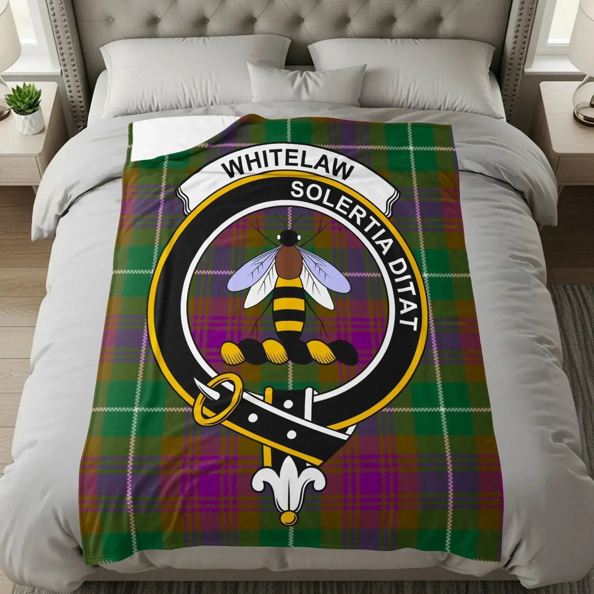 Whitelaw Solertia Ditat Plaid Bedspread Bedding product
