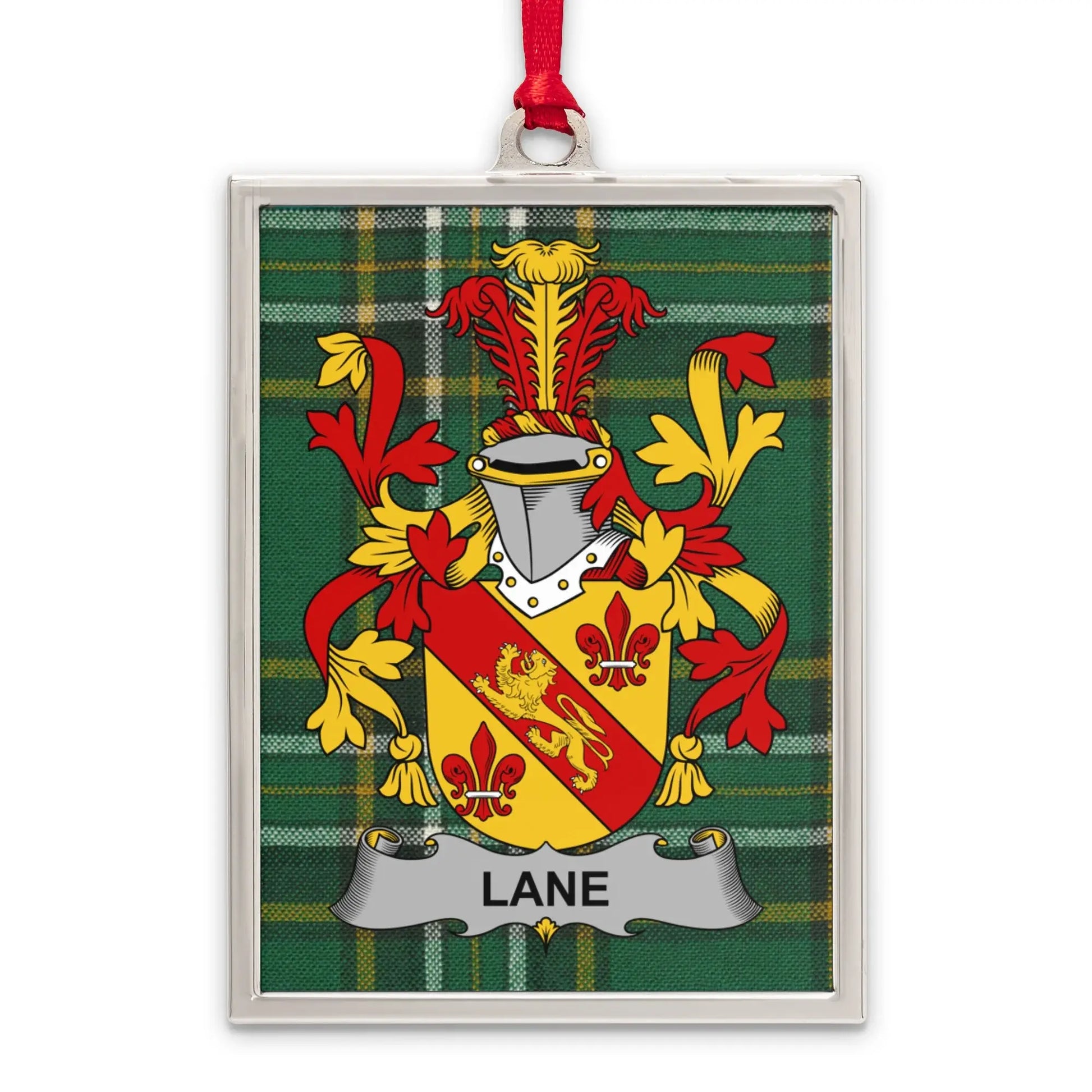Family Crest Coat Of Arms Plaid Pattern Ornament product