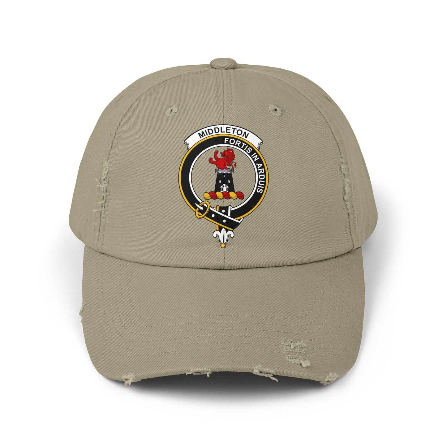 Middleton Clan Crest Scottish Distressed Baseball Cap - Celtic Ancestry Gifts