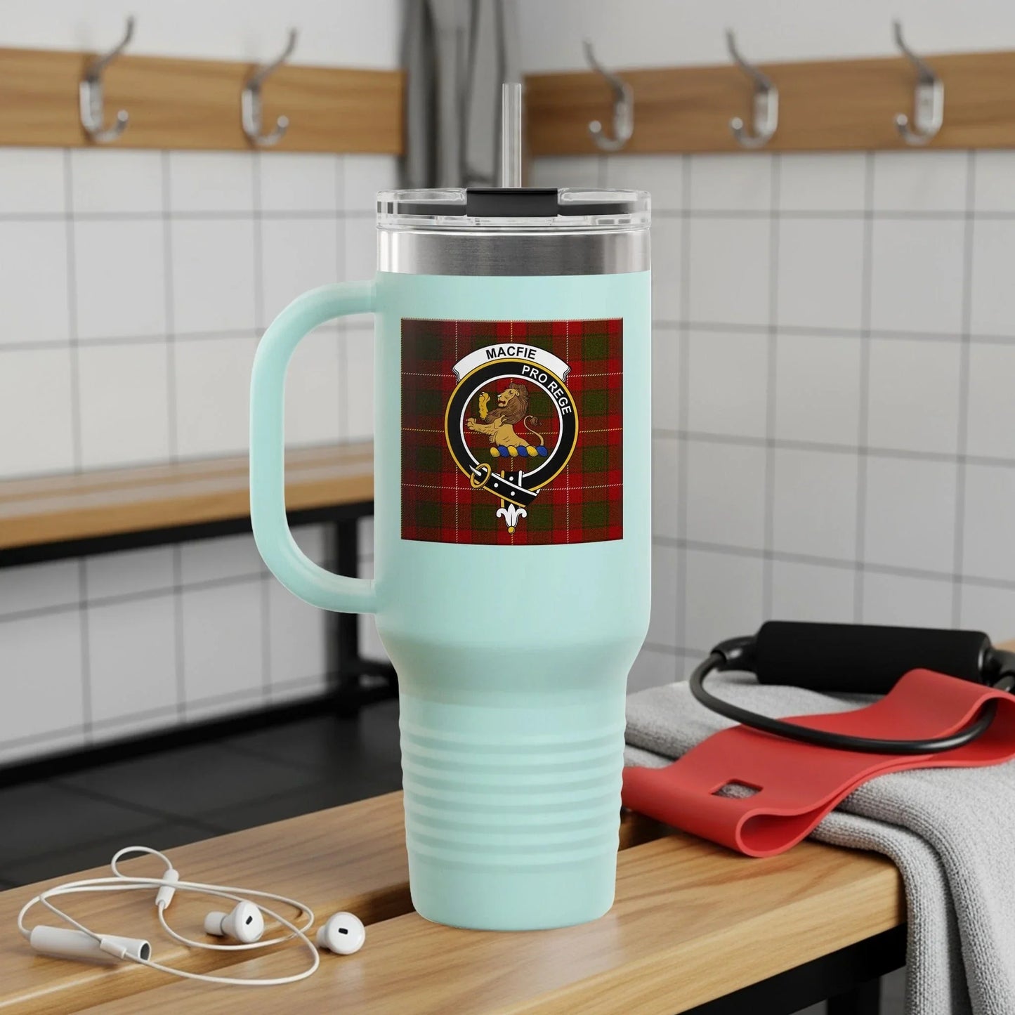 MacFie Red Tartan Design Travel Mug product