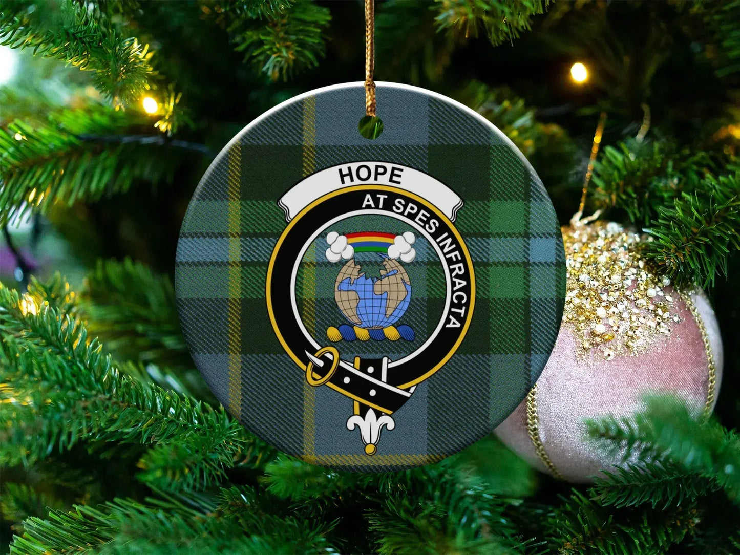Hope At Spes Infracta Tartan Christmas Ornament product