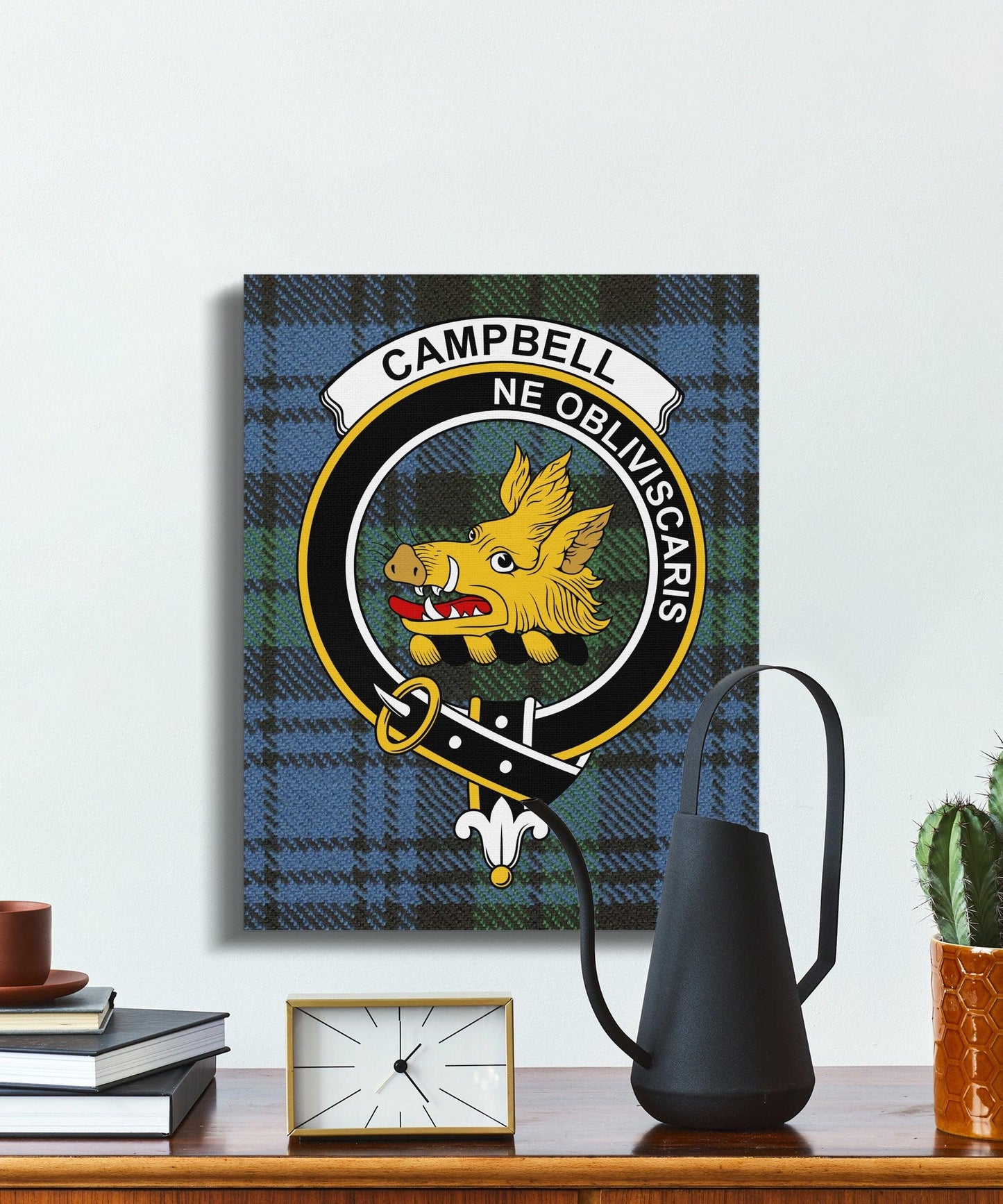 Campbell Ne Obliviscaris Clan Crest Tartan Wall product type