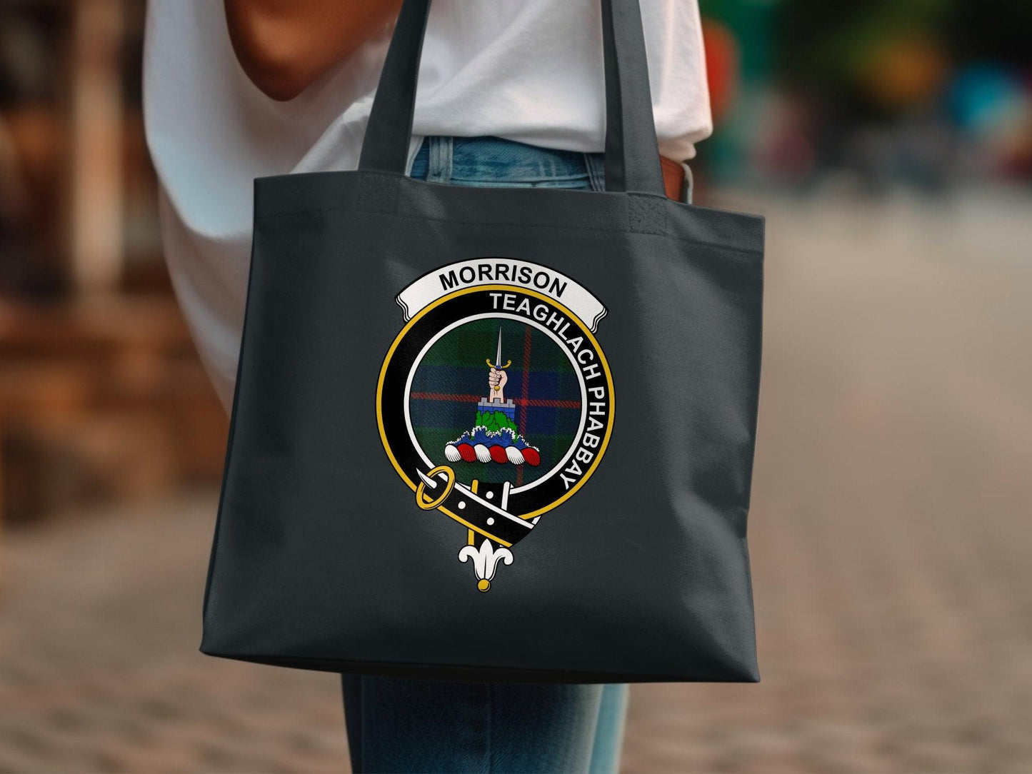 Morrison Scottish Clan Crest Tote Bags - Celtic Ancestry Gifts