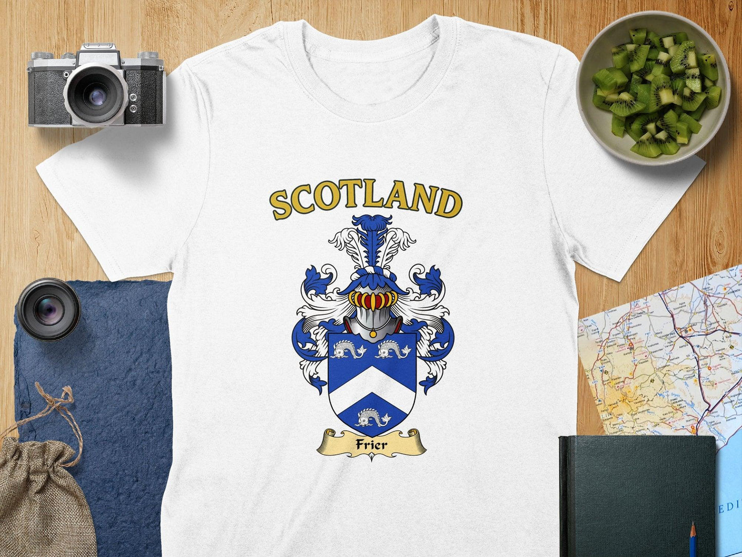 Frier Family Crest Heritage Design Emblem T-Shirt - Celtic Ancestry Gifts